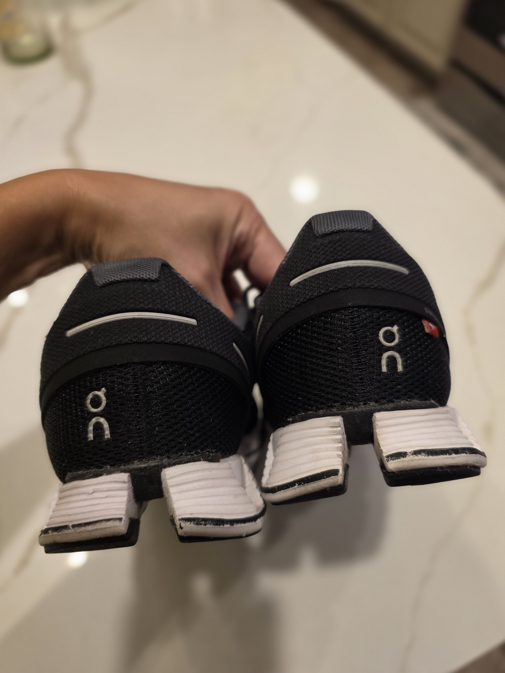 On Running Running WomenCloud Running Shoes - Black/White Size 9.5 - Picture 8 of 11